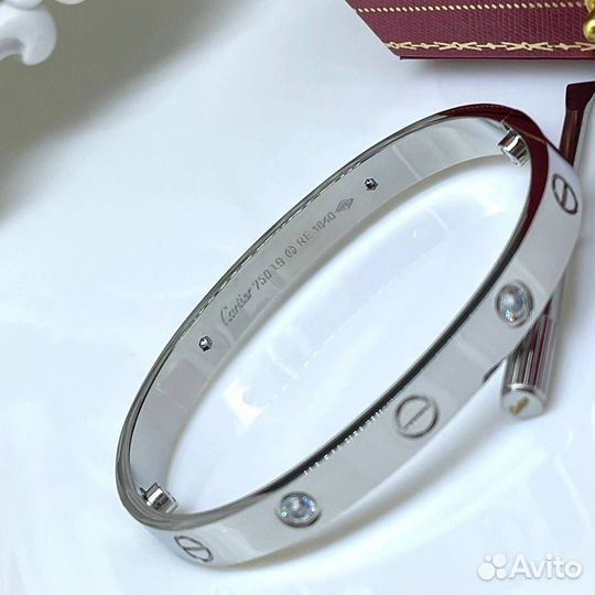 Браслет с отвёрткой Cartier Love с камнями