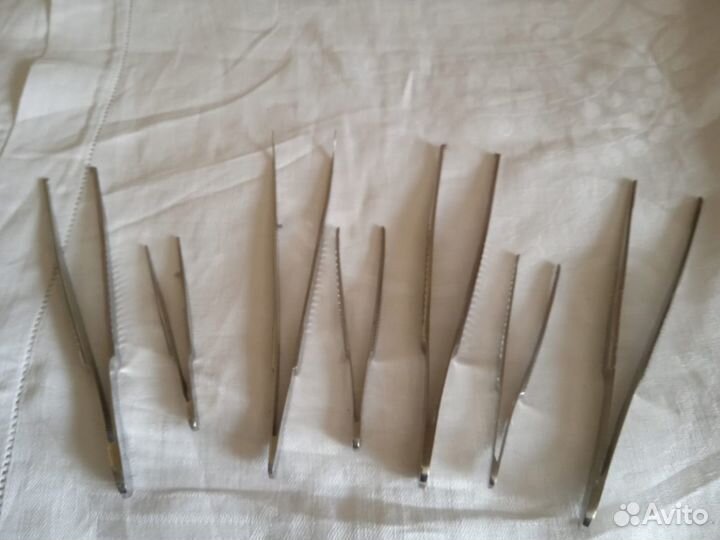 Скальпели, пинцеты, ножницы винтажные