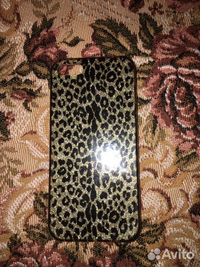 Чехол для айфон 5 s, золотой тигриный принт