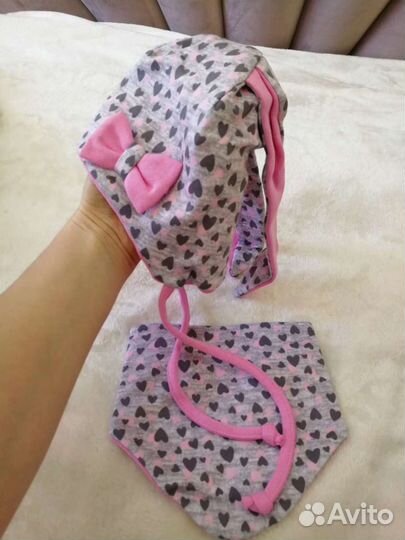 Комплект шапка и снуд для девочки