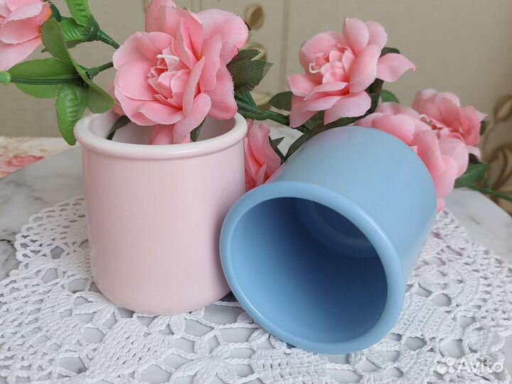 Пустые баночки керамические Коломенский йогурт