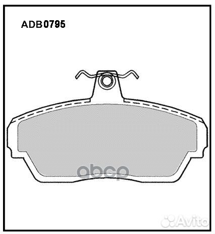 Колодки тормозные дисковые перед ADB0795 AL