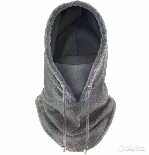 Шапка-капюшон серая
