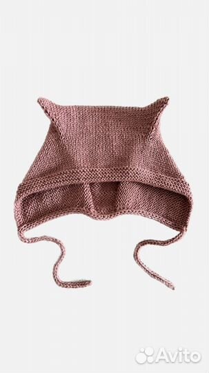 Чепчик с рожками ручная работа