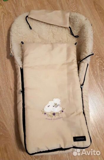 Конверт в коляску Womar, почти новый, шерсть