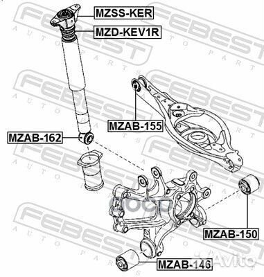 Сайлентблок заднего амортизатора mzab-162 Febest