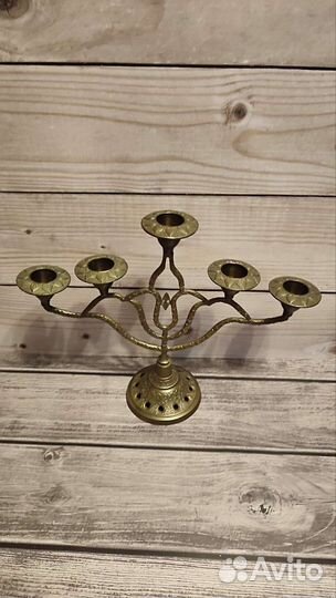 Подсвечник Латунь Индия Винтаж