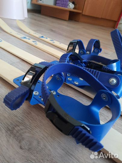 Лыжи деревянные 2 шт. на 3-4 и 5-6 лет