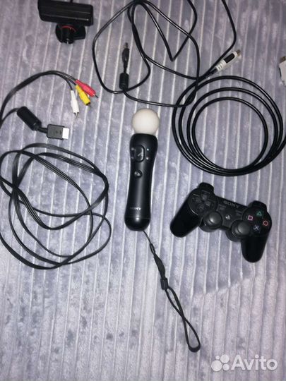 Sony PS3 240гб, 1 джойстик+PlayStation Move+ игры