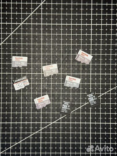 Карта памяти MicroSD Sandisk/Samsung 16,32,64Gb