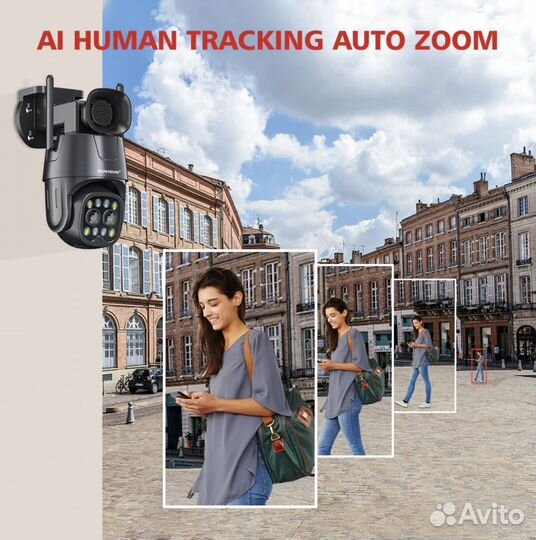 Качественная IP камера Wi-Fi 8MP два объектива