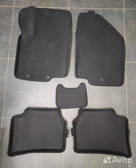 Коврики Ева Эва EVA Хендай Солярис 1 с бортами