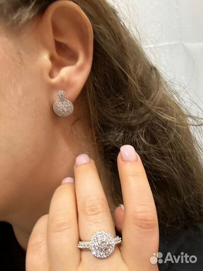 Серьги, кольцо серебро 925 пробы