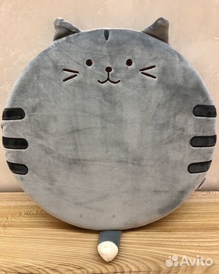 Подушка сидушка для стула Кот 40см