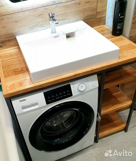 Ванная комната, столешница, дуб, массив, лофт