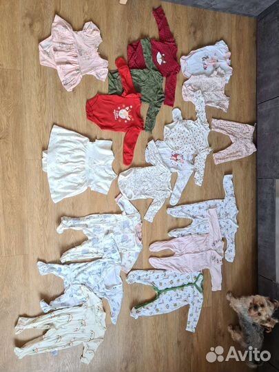 Вещи пакетом на девочку от 0 до 6 месяцев