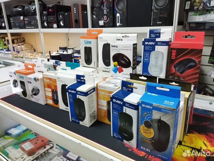 Мышь проводная офисная sven,perfeo новые много