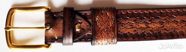 Ремень кожаный с рисунком