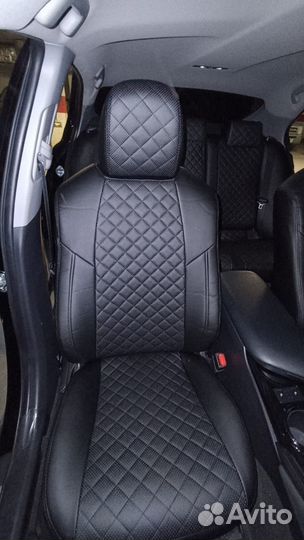 Чехлы экокожа Ромб Toyota Camry XV70 от Автопилот