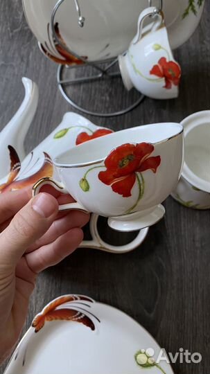 Китайский чайный сервиз 6 предметов маки