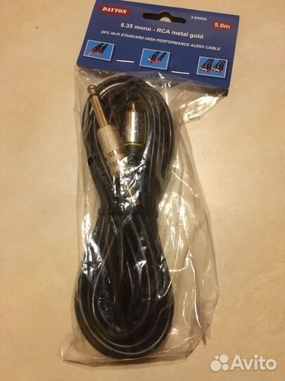 Шнур 6.3 шт RCA шт, 5м