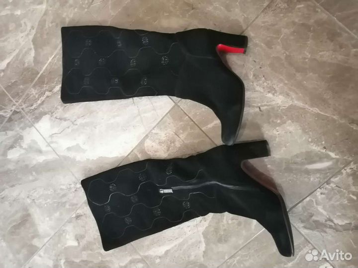 Сапоги замшевые