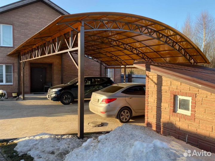 Навесы для автомобиля под ключ