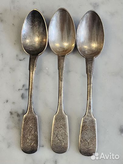 Серебряная чайная ложка 84 проба