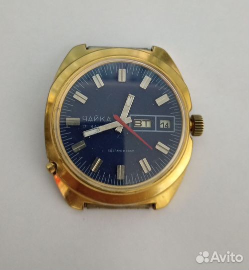Мужские наручные часы СССР позолоченные. Чайка