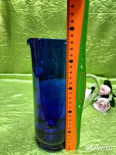 Кувшин Синее Кобальтовое стекло СССР (нчк)