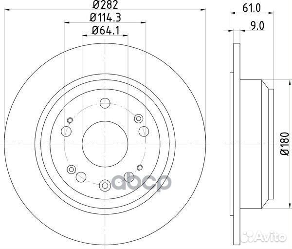 Диск тормозной зад ND8008K nisshinbo