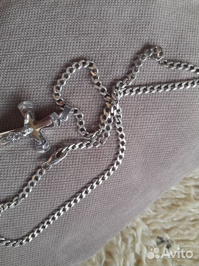Цепочка с крестом,мужская