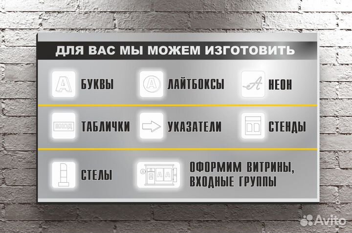Изготовление вывесок