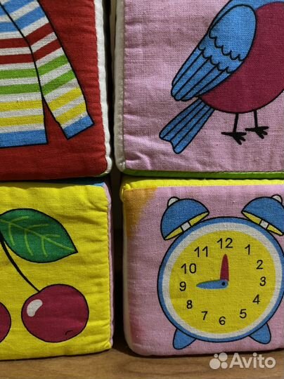 Игрушки кубики мякиши+кубик сова