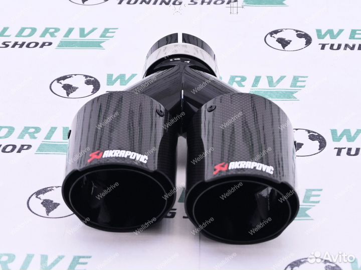 Насадка на выхлоп 2+0 Akrapovic 89мм