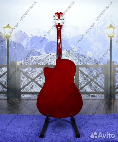 Акустическая гитара (новая), полный комплект