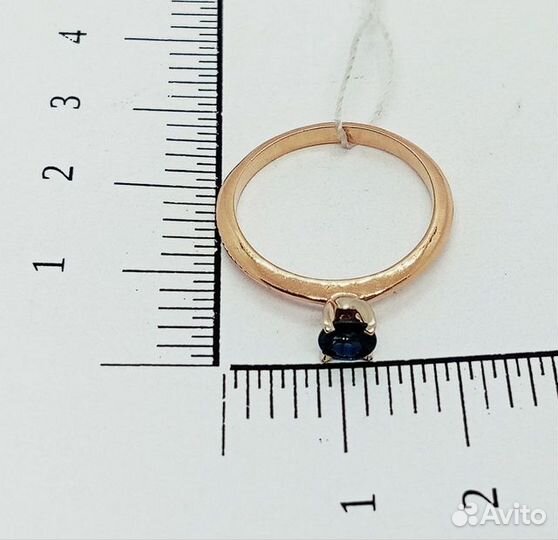 Золотое кольцо с фианитом 18р