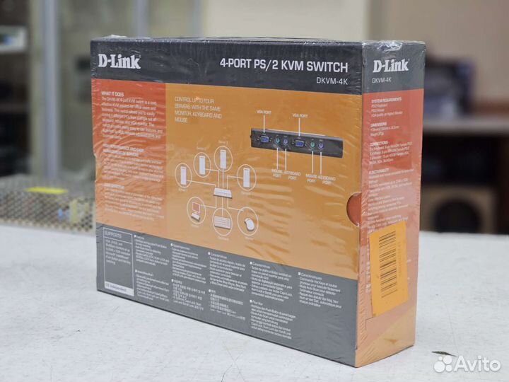 KVM новый D-Link dkvm-4K 4порта
