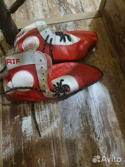 Самбовки красные 41 размар кожаные