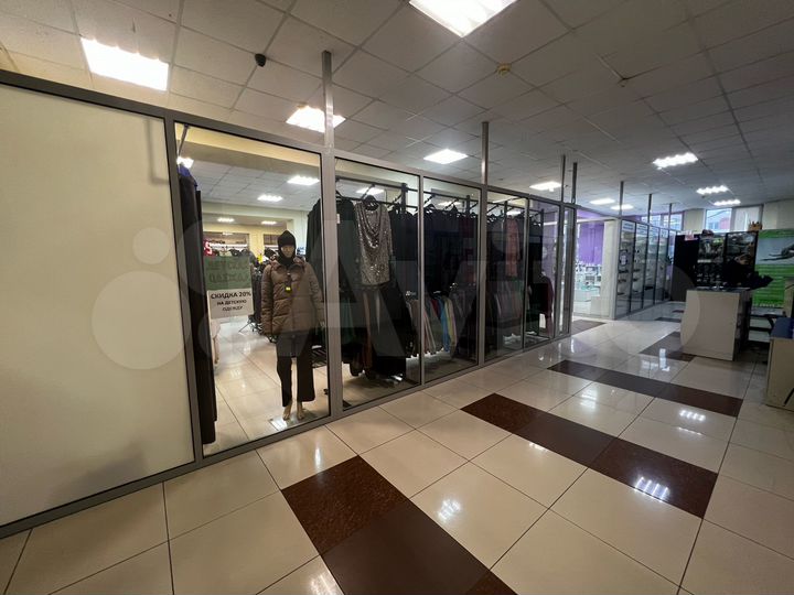 Торговая площадь от 20 м² до 255 м²