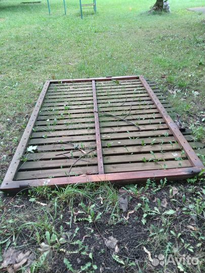 Ворота с калиткой распашные, полный комлект