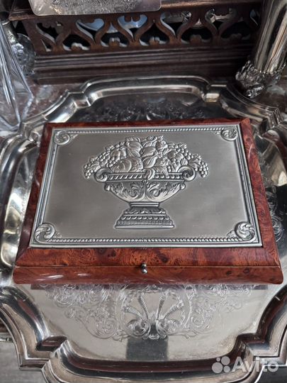 Шкатулка с серебром 925 пробы