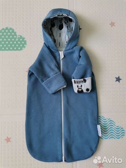 Комбинезон лёгкий 62-68 + теплая шапочка