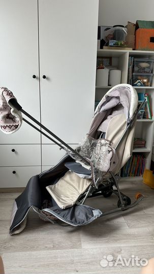 Санки коляска с колесами