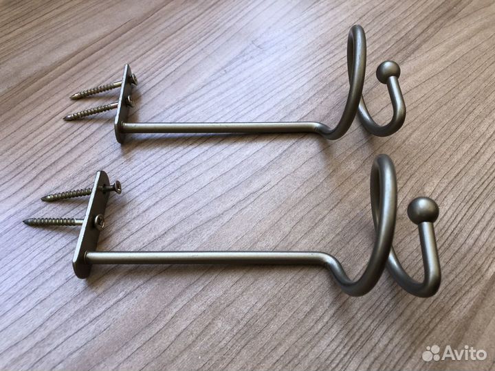 Крючки держатели для штор, золото антик спираль