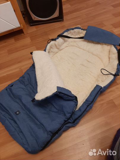 Зимний конверт в коляску на овчине