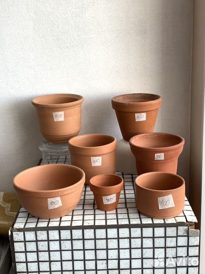 Керамические терракотовые горшки