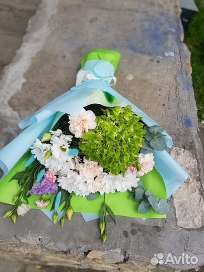 Гортензия хризантемы букет цветов