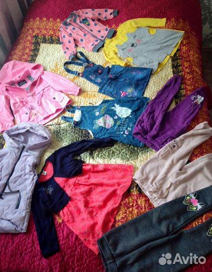 Детские вещи на девочку пакетом 104-110