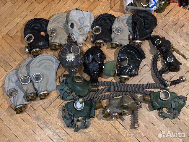 Противогазы СССР РФ много